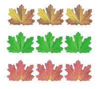 225 Sheets Maple Leaf Sticky Notes - Realistic Fall Leaf Decor, 3 Colors (Red/Green/Yellow), 3.54"x2.83" Wishing Wall Paper, Removable Adhesive for Journals, Boards & Gifts (9 Pads, 25 Sheets Each)
