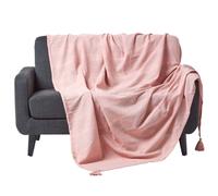 (225 x 255 cm, Pink) Cotton Rajput Ribbed Throw