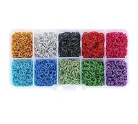 2250 Pcs Color Aluminum Opening Jump Connecting Handmade Jewelry Accessories Single Rings Open Jump Rings for Jewelry Making