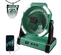 22500mAh Voice-Activated Camping Fan, Portable Rechargeable Fan, Battery Powered Fan with LED Lantern, Intelligent gear adjustment, Battery Operated Ventiladores for Travel, Tent, Fishing, Jobsite, RV