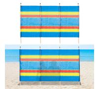 225Cm X 90Cm Heavy Duty Multicolour Garden Windbreaker - Windbreaker For Beach, Caravan Camping Shelter, Holiday, Sun Shade