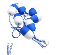 225ft, Floating Pool Safety Rope, With Integrated Floats Pool Floating Barrier, Buoy Line With 50 Integrated Floats Blue White 195ft