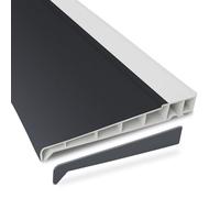 225mm Profile 22 Window Sill (with End Caps) - Anthracite Grey/White, 2m