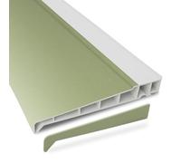 225mm Profile 22 Window Sill (with End Caps) - Chartwell Green/White, 1.35m