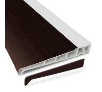 225mm Profile 22 Window Sill (with End Caps) - Rosewood/White, 1.35m