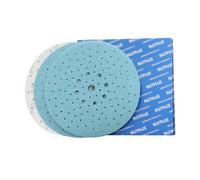 225mm Sanding Discs Porous 40/60/80/120/240 Grit Hook and Loop Sanding Disc 10 Pieces Blue Ceramic Sanding Discs Dust-Free Random Orbital Sandpaper for Drywall Sander