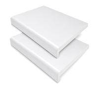 225mm x 1.75m White uPVC Fascia Capping & Sill Cover + End Caps - 2 Pack