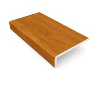225mm x 3m Windows4you Golden Oak uPVC Capping Board - Fascia Cover Board for External Trim - Wood-Effect Roofline Cladding - 1/2/4 Pack Options (1 Pack)