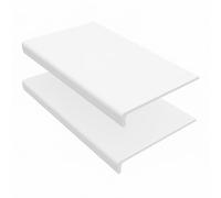 225mm x 3m Windows4you uPVC Capping Board White - Fascia Cover, External Reveal Trim, Soffit Edging - 1 Pack / 2 Pack / 4 Pack - Gloss White Finish (2 Pack)