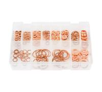 225Pcs Assorted Box of Copper Sealing Washers Imperial 1/4 5/16 1/8 3/8 1/2