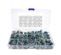 225Pcs/Box Capacitor Kit Aluminum Electrolytic Capacitors Set 15Values 16V-50V 1uF-470uF Assorted Kit Storage Low MQXFCZUX
