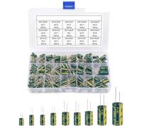 225Pcs/Box Capacitor Kit DIP Aluminum Electrolytic Capacitors Set 15Values 16V-50V 1uF-470uF Assorted Kit