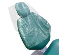 225PCs Half Dental Chair Covers 27-1/2" x 24" by VASTMED | Clear Dental Chair Covers Sleeve for Covering Chair | Waterproof Plastic Cover Sleeves to Cover Back and Headrest