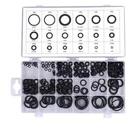 225PCS O Ring Assortment Rubber Sealing Gaskets Multifunctional Wear Resistant Washer Kit for Power Supply Control Box Automobile Electronic Equipment Furniture Black 225 Pieces
