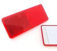 227s Self-Adhesive Reflectors -Stick-On Oblong Rectangular Trailer Caravan Reflectors - Suitable for Vehicles, Cycle Carriers, Gateposts - E-Approved - Red - 90mm x 40mm - Depth 6 mm - 2 Pack