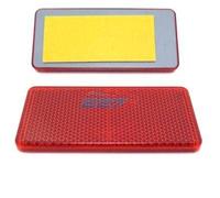 227s Self-Adhesive Reflectors -Stick-On Rectangular Trailer Caravan Reflectors - Suitable for Vehicles, Cycle Carriers, Gateposts - E-Approved - Red - 94mm x 44mm - Depth 6 mm - 2 Pack