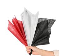 228 Sheets Korean Cotton Wrapping Paper Waterproof Pleated Withdrawable Flower Bouquet Lining Paper Apply to Gift Packaging Occasions like Valentine's Day, Wedding,Flowers,Crafts (Black&Red&White)