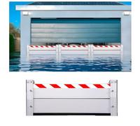 229cm Long Flood Barrier for Home Door - Metal Vertical Flood Protection Barrier - Removable Water Stopper Board with Reflective Strip for Garage Basement(229 * 40cm)