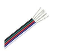 22AWG 2Pin 3Pin 4Pin 5Pin 6Pin PVC Electronic Cable Extension Wire Color Line For 5050 3528 RGBW RGB CCT Strip Lights(5pin,25 meters)