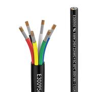 22awg 6×0.3mm² 10M Electrical wire 6 Conductor Extension Cable UL2464 DC 5V/12V/24V/300V 22Gauge Stranded Tinned Copper wire low voltage wire for Automotive led lamp waterproof outdoor landscape wire