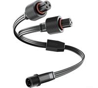 22AWG Y-Shaped Splitter Extension Cable For Govee Permanent Outdoor Lights and for Elite, For H705A H705B H705C H706A H706B H706C Models Fixed Lights, IP68 Waterproof Y-Type Cable(1 Male 2 Females)