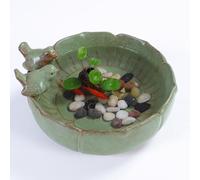 22cm Creative Hydroponic Flowerpot Ceramic Fish Tank Sleeping Lotus Device