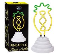 22Cm Neon Pineapple Light Lamp Bedroom Led Night Colourful Usb Battery Gift Xmas