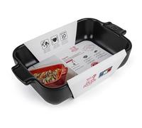 PEUGEOT - Rectangular ceramic casserole dish - 22 cm (including handles) x 12 cm x 4.5 cm - capacity: 850 ml - 10 year guarantee - slate grey