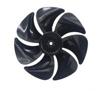 22cm Replacement Fan Blades, 7-Blade Design for Floor, Wall, and Desk Fans, Plastic Construction, Black/White(black)