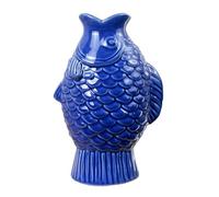 22cm Tall BLUE Ceramic Fish Vase for Fresh & Artificial Flowers Nautical Home Decoration