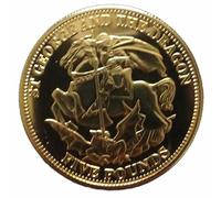 22ct Gold Plated - 2012 St George and The Dragon £5 Brilliant Uncirculated