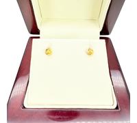 22ct Yellow Gold Diamond Cut Swirl Stud Earrings Screw Back, 3.6mm Raina Jewels Yellow One Size