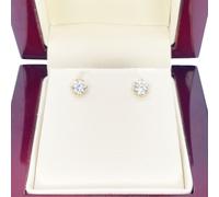 22ct Yellow Gold Six Claw Prong Small Children's Earrings 4.5mm Width Raina Jewels Gold One Size