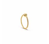 22ct Yellow Gold Tiny Rope Dainty Nose Hoop Huggie Ring 8mm Diameter Raina Jewels Gold One Size