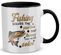 22Feels Funny Fishing Gift Brook Trout Fish Mens Coffee Mug Dad Grandpa Father Uncle Birthday Christmas Fly Game Sport Fisherman (11oz)