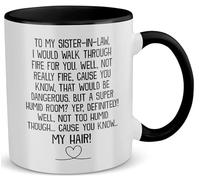 22Feels Walk Through Fire Mug - Funny Sister In Law Gift from Sister In Law Wedding Day Womens Coffee Cup Bride Birthday Christmas Future Engagement Present (11oz)