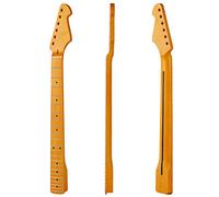 22fret Yellowish Matte Electric Guitar Neck ST Canadian Maple Electric Guitar Neck, Cow Bone Nut