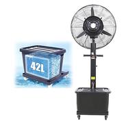 22in/26in/30in Misting Fan - High-Power Industrial Spray Fan for Outdoor Use, 3-Speed Electric Floor Fan with 42L Water Tank, Perfect for Patios and Commercial Spaces