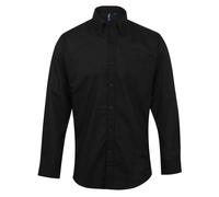 (22in, Black) Premier Mens Signature Oxford Long Sleeve Work Shirt