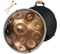 22in D Minor Steel Hand Drum 9/10/12 Notes Handpan Drum For Professional Performance,Sound Healing,Personal Meditation,Yoga,432HZ/440HZ Percussion Instrument (One Color 10 Notes(432HZ))