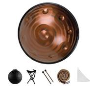 22in Handpan Drum Steel Hand Pan, Handpan Drum Sets, 9/10/12 Notes 432Hz Handcrafted Percussion Instrument Hand Pan For Adults, For Yoga Concert Audio Production(B,12 notes(432Hz))