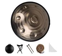 22in Handpan Drum Steel Hand Pan, Handpan Drum Sets, 9/10/12 Notes 432Hz Handcrafted Percussion Instrument Hand Pan For Adults, For Yoga Concert Audio Production(A,12 notes(432Hz))