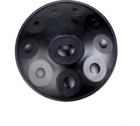 22Inch 12Notes 440Hz D Minor Kurd Steel Blue Handpan With Drum Set Percussion Instruments for Professional Performance BLACK