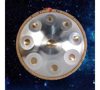 22inch Gold Handpan for Meditation 9 Notes Handpan in Minor D Percussion Instrument Prremium Steel Drum 1012 Notes 440hz Color Gold 432Hz Size 12