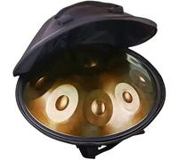 22inch Handpan Drum 10 Notes Steel Hand Drum In D Minor Harmonic Percussion Instrument, Large Hand Pan Tongue Drum