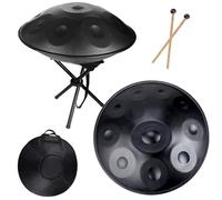 22Inch Handpan Drum, D Minor 9/10/12 Notes Steel Hand Drums With Handpan Drum Bag,2 Mallets,Hand Drum Stand,432Hz/440Hz Handpan Percussion Instrument