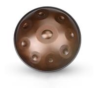 22Inch Heavy Duty Handpan Drum, 440Hz 9Notes D Minor Steel Drum Instrument for Professionals & Beginners, Ideal for Music Creation, Meditation, Yoga, Sound Healing (Color : Sunset Gold)