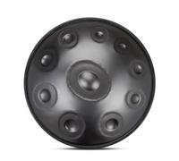22Inch Heavy Duty Handpan Drum, 440Hz 9Notes D Minor Steel Drum Instrument for Professionals & Beginners, Ideal for Music Creation, Meditation, Yoga, Sound Healing (Color : Starry Sky Gray 10-Notes)