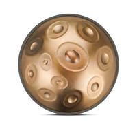 22Inch Heavy Duty Handpan Drum, 440Hz 9Notes D Minor Steel Drum Instrument for Professionals & Beginners, Ideal for Music Creation, Meditation, Yoga, Sound Healing (Color : Golden 11-Notes)
