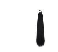 22Inch Long Straight Synthetic Ponytail Hair Extension with Elastic Tie DIY Braid Hairpiece for Women(2M33)